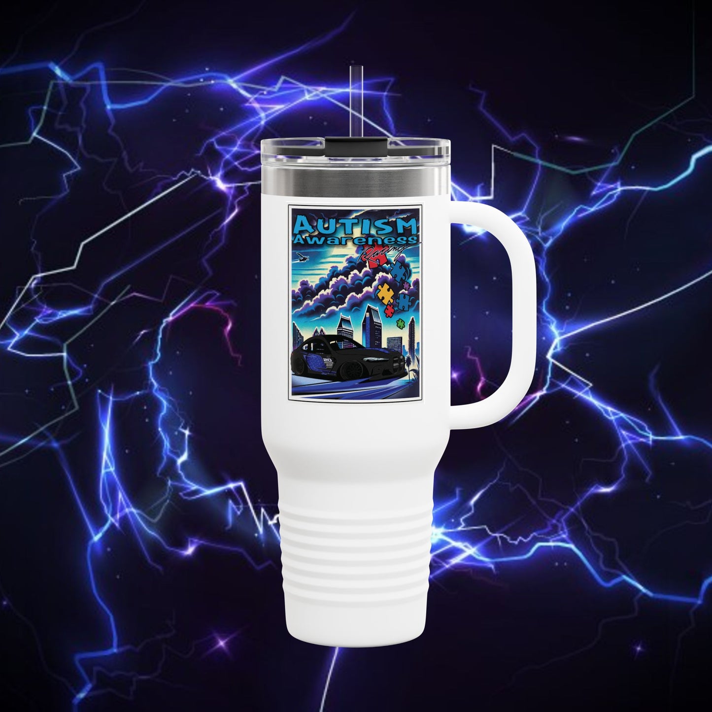 Autism Awareness Insulated Travel Mug – 40oz Adventure Mug