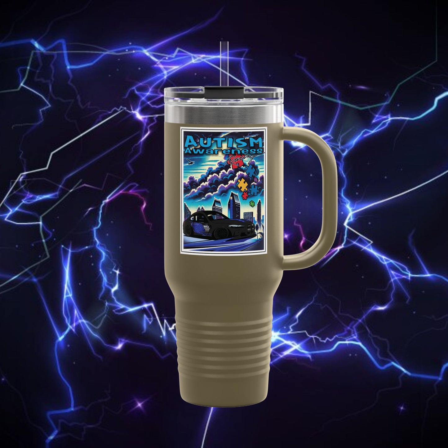 Autism Awareness Insulated Travel Mug – 40oz Adventure Mug